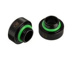 „Bitspower Touchaqua“ adapteris, jungtis: G1/4 colio AG - 14 mm išorinis kietojo vamzdžio skersmuo – 2 vnt. pakuotė, juodas