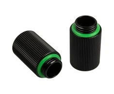 Bitspower Touchaqua Adapteris straight G1/4 inch female to G1/4 inch female – 2 pack, 25mm, juodas