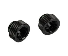 Bitspower Touchaqua Adapteris straight G1/4 inch female to G1/4 inch male – 2 pack, juodas