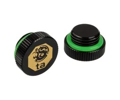 Bitspower Touchaqua Stop Plug G1/4 Inch Female Thread – 2 vnt., Juodas