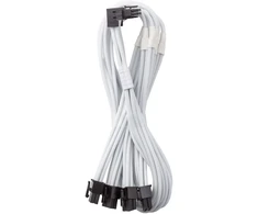 „CableMod C-Series Pro“ tiltelinis jungiamasis kabelis – A variantas, 90°, 16 kontaktų į 4 kontaktų 8 kontaktų PCIe, baltos spalvos