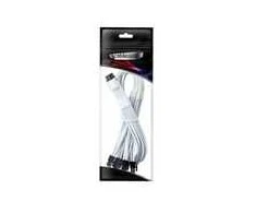 CableMod C-Series Pro ModMesh 12V-2×6-Cable, Sleeved, 16-Pin to 4x 8-Pin, for Corsair Type 4 ir 3 PSUs – baltos spalvos, 60cm