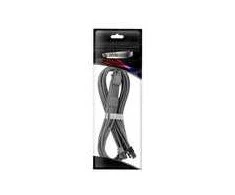„CableMod C-Series Pro ModMesh 12V“ 2x6 kabelis, su apvalkalu, 16 kontaktų į 2x 8 kontaktus, skirtas „Corsair Type 4“ ir „3“ maitinimo šaltiniams – anglies pluošto, 60 cm