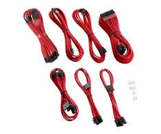 CableMod C-Series PRO ModMesh 12VHPWR Cable Kit for Corsair RM, RMi, RMx (Juodas Label) – raudonos spalvos