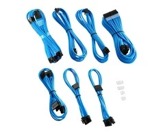 CableMod C-Series PRO ModMesh 12VHPWR Cable Kit for Corsair RM, RMi, RMx (Juodas Label) – mėlynos spalvos