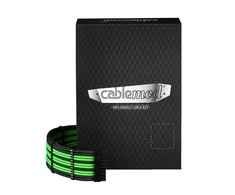 CableMod C-Series PRO ModMesh 12VHPWR Cable Kit for Corsair RM, RMi, RMx (Juodas Label) - juodas/light žalias