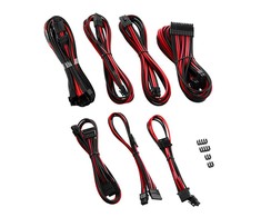„CableMod“ „CableMod C-Series PRO ModMesh 12VHPWR“ kabelių rinkinys, skirtas „Corsair RM“, „RMi“, „RMx“ (juodos etiketės) – juodas/raudonas