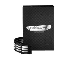 CableMod C-Series PRO ModMesh 12VHPWR Cable Kit for Corsair RM, RMi, RMx (Juodas Label) - juodas/baltas
