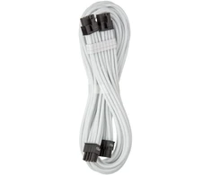 „CableMod C-Series Pro ModMesh Bridged“ jungiamasis kabelis – 8+8 kontaktų PCIe, baltos spalvos, 60 cm