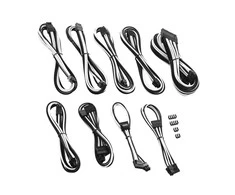 CableMod C-Series PRO ModMesh Cable Kit for Corsair AXi/HXi/RM (Geltona Label) – juodos spalvos/baltos spalvos