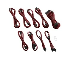 CableMod C-Series PRO ModMesh Cable Kit for Corsair AXi/HXi/RM (Geltona Label) – juodos spalvos/raudonos spalvos