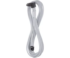 „CableMod C-Series Pro ModMesh Sleeved 12V-2×6“ 12VHPWR StealthSense PCIe kabelis, skirtas „Corsair Type 5 RMx SHIFT“ (16 kontaktų į 90° 16 kontaktų, 65 cm) – baltos spalvos