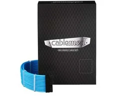CableMod C-Series Pro ModMesh Sleeved 12V-2×6 12VHPWR Dual StealthSense Cable Kit for Corsair RMi, RMx (Juodas Label) – mėlynos spalvos