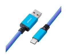 Klaviatūra CableMod Classic Coiled Cable susuktas klaviatūros laidas USB-C į USB Type A, Galaxy Mėlyna – 150cm
