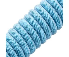 Klaviatūra CableMod Classic Coiled Cable susuktas klaviatūros laidas USB-C į USB Type A, Blueberry Cheesecake – 150c