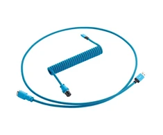 Klaviatūra CableMod PRO Coiled Cable susuktas klaviatūros laidas USB A į Micro USB C, Specturm Mėlyna – 150cm