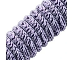 Klaviatūra CableMod PRO Coiled Cable susuktas klaviatūros laidas USB-C į USB Type A, Rum Raisin – 150cm
