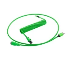Klaviatūra CableMod PRO Coiled Cable susuktas klaviatūros laidas USB-C zu USB Typ A, Viper Žalias – 150cm