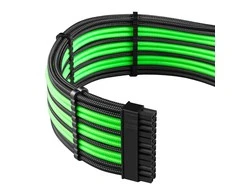CableMod PRO ModMesh 12VHPWR Cable Extension Kit - juodos spalvos/žalios spalvos