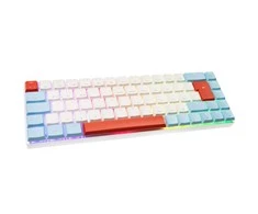 Klaviatūra Cherry CHERRY TAS MX-LP 2.1 kompaktiškos belaidės ausinės su DE išdėstymu, baltos