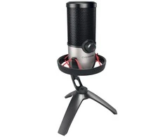 CHERRY UM 6.0 ADVANCED USB MIC - FOR STREAMING/OFFICE Sidabrinis/BLAC