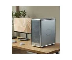 „Cooler Master“ korpusas „MasterFrame 500 Mesh“ sidabrinis, permatomas šoninis skydelis, ATX, 2x 200 mm ventiliatoriai, 1x 120 mm ventiliatorius, pilkas