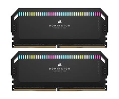 RAM Corsair Dominator Platinum RGB 32GB (2x16GB) DDR5 DRAM 6200MT/s CL36 atminties rinkinys, Juodas