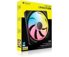 Corsair iCUE Link LX140-R RGB, PWM korpuso ventiliatorius – 140mm, juodos spalvos