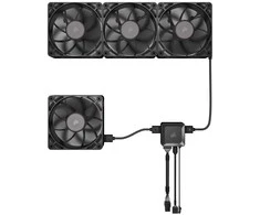 „Corsair iCUE LINK RX120 MAX“ serijos PWM ventiliatoriai, 3 vnt. pakuotėje – 120 mm, juodas