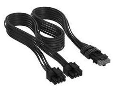 Corsair Premium Sleeved 2x 8-Pin to 12V-2×6 Cable, for Type 4 Power Supply – Juodas