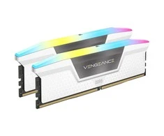 Corsair Vengeance RGB DDR5-6200 RAM, CL36, XMP – 32 GB Dual-Kit, baltas