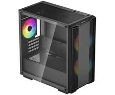 Korpusas Deepcool Micro-ATX CASE CC360 Juodas, Mini-ITX / Micro-ATX, 4, 1x USB3.0, 1x USB2.0, 1x Audio, ABS+SPCC+Tempered Glass, 1×120mm