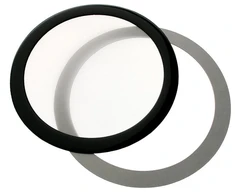 DEMCiflex dust filter 120mm, round – juodos ir baltos spalvos