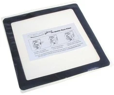 DEMCiflex dulkių filtras 140 mm, kvadratinis – juodas/baltas