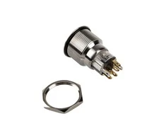 „DimasTech“ vandalizmo jungiklis/mygtukas 22 mm, „Silverline Dot“ – RGB