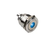 DimasTech Vandalism switch/button 25mm, Silverline Dot – RGB
