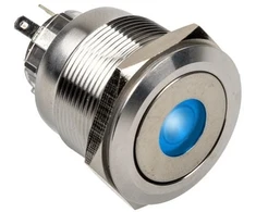„DimasTech“ vandalizmo jungiklis/mygtukas 25 mm, „Silverline Dot“ – RGB
