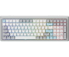 Ducky Cushion 98 Klaviatūra žaidimams, 96%, US išdėstymas (ANSI), Shush Žalias Switches - Sidabrinis