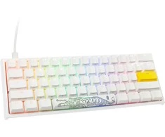 Ducky One 2 Pro Mini Baltas Edition žaidimų klaviatūra RGB LED – Cherry Mėlyna US išdėstymas