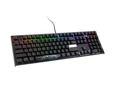 Ducky One 2 su pašvietimu PBT žaidimų klaviatūra MX-Juodas, RGB LED – juodos spalvos US išdėstymas