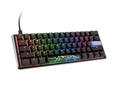 Ducky One 3 Classic Juodas/Baltas Mini žaidimų klaviatūra, RGB LED – MX-Speed-Sidabrinis US išdėstymas