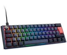 Ducky One 3 Cosmic Mėlyna Mini Klaviatūra žaidimams, RGB LED - MX-Ergo-Clear