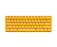 Ducky One 3 geltona mini žaidimų klaviatūra, RGB LED – MX-Silent-Raudona