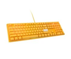 Ducky One 3 Geltona žaidimų klaviatūra, RGB LED – MX-Mėlyna US išdėstymas