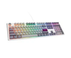 Ducky One 3 Mist Pilkas žaidimų klaviatūra, RGB LED – MX-Mėlyna US išdėstymas
