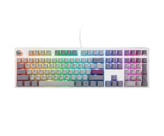 Ducky One 3 Mist Pilkas žaidimų klaviatūra, RGB LED – MX-Silent-Raudona US išdėstymas