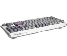 Ducky One 3 Mist Pilkas TKL žaidimų klaviatūra RGB LED – MX-Ergo-Clear US išdėstymas