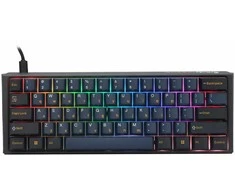 Ducky One 3 Pro Mini Nazca Line žaidimų mechaninė klaviatūra, 8.000 Hz, Hot Swap, RGB – Cherry MX2A Raudona, ANSI US išdėstymas
