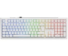Ducky One X Wireless Gaming-klaviatūra, induktiv, Hot Swap, RGB - Ducky Inductive Switch, ISO (DE), baltas