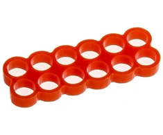 E22 12-Slot Stealth Cable Šukos – raudonos spalvos
